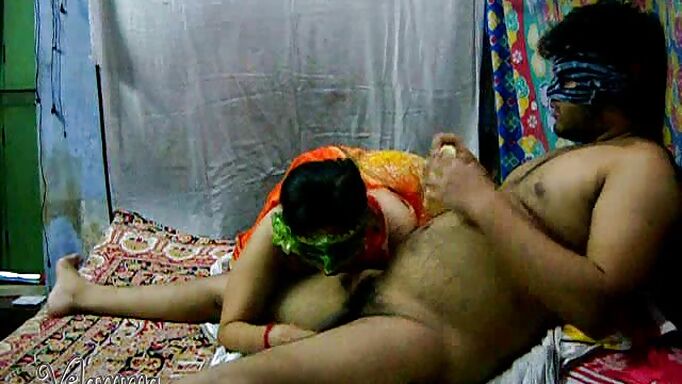 Indian Babe Sucks Off Her Fat Husband