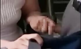 Hot Japanese Uncensored Handjob Fun In The Bus