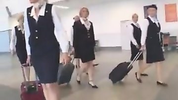 Big Boobs Stewardess Sexy Jerks In Japanese Buss