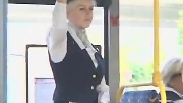 Big Boobs Stewardess Sexy Jerks In Japanese Buss