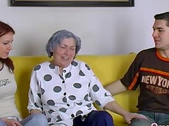 Naked Couple And Horny Grandma Playing And Masturbating With Sex Toys